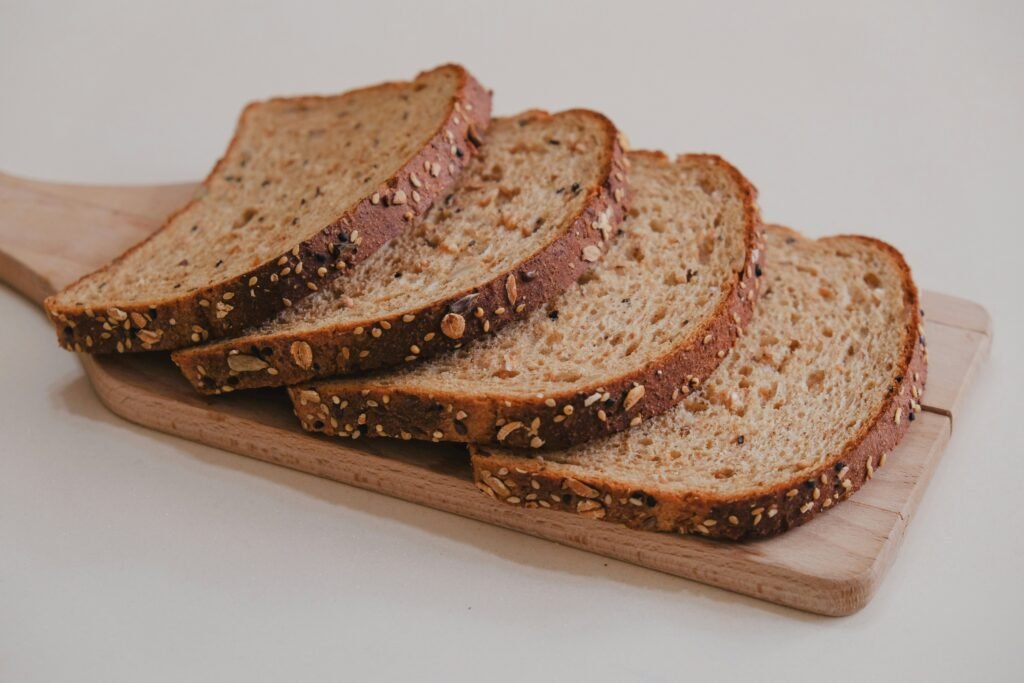 Sliced wholegrain bread, a source of complex carbohydrates for sustained energy